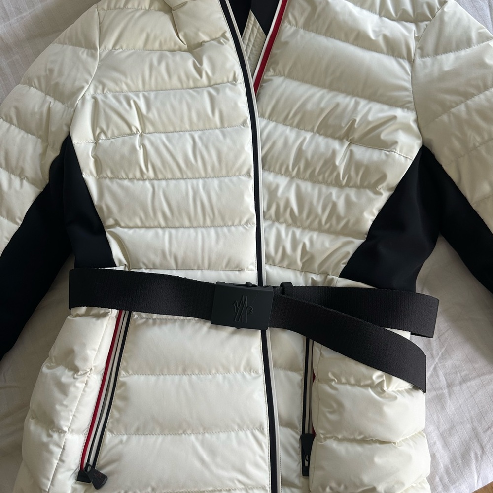 Moncler Cream and Black Puffer Jacket